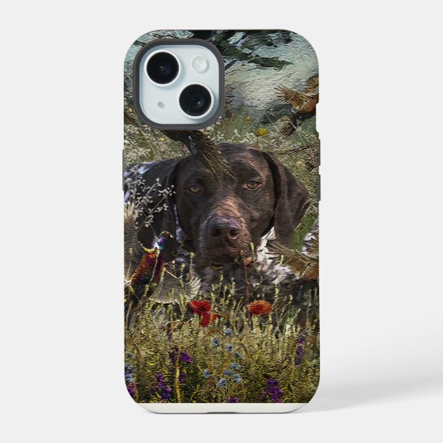 German Shorthaired Pointers  iPhone 15 Case (Back)