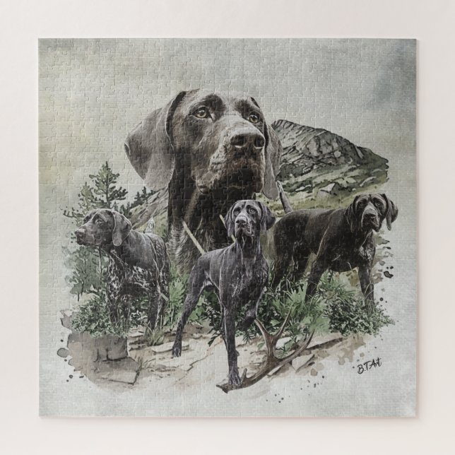 German Shorthaired Pointers  Jigsaw Puzzle (Vertical)