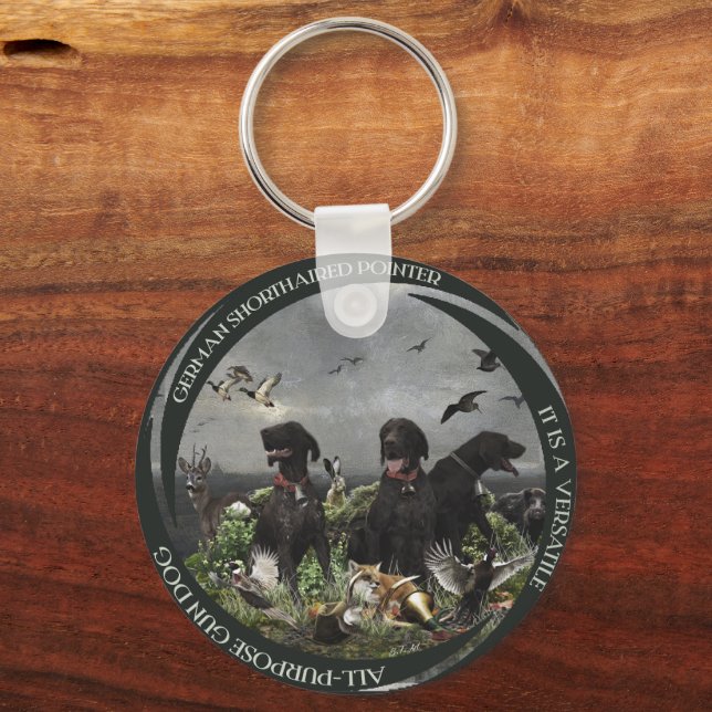 German Shorthaired Pointers Keychain (Front)