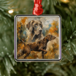 German Shorthaired Pointers Metal Ornament