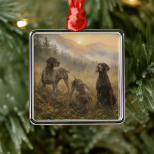 German Shorthaired Pointers Metal Ornament