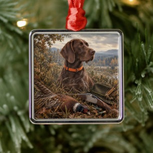 German Shorthaired Pointers Metal Ornament