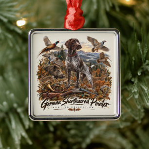 German Shorthaired Pointers Metal Ornament