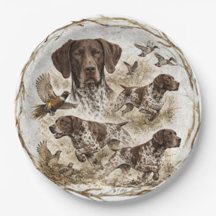 German Shorthaired Pointers  Paper Plate