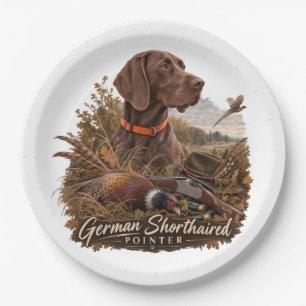 German Shorthaired Pointers Paper Plate