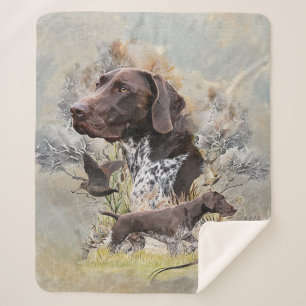 German Shorthaired Pointers  Sherpa Blanket