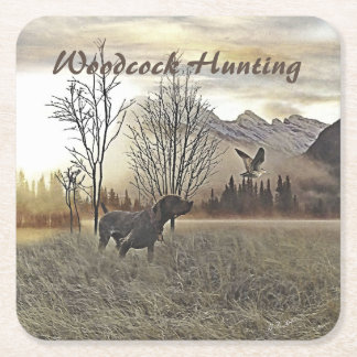 German Shorthaired Pointers Square Paper Coaster