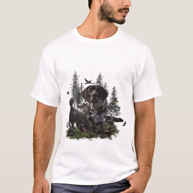 German Shorthaired Pointers T-Shirt (Front)