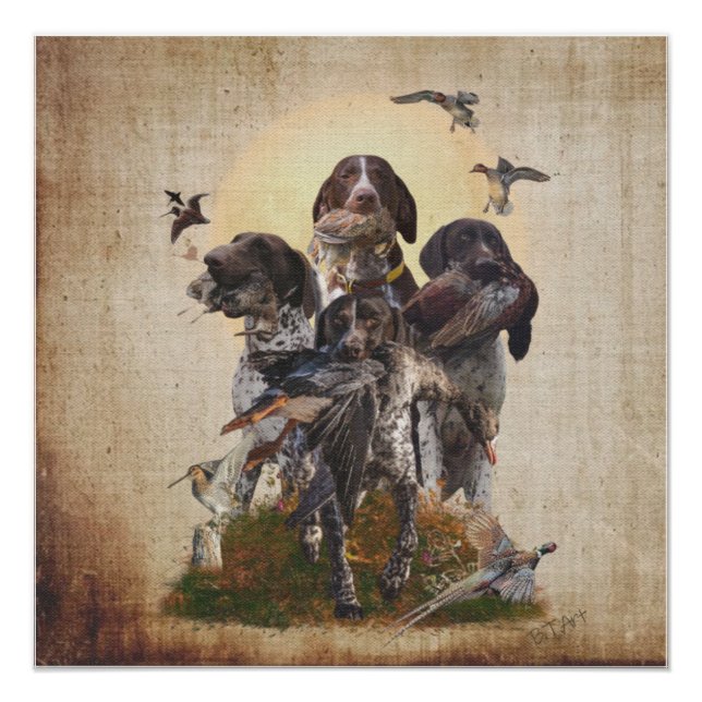German Shorthaired Pointers  Tapestry Poster (Front)