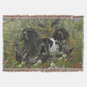 German Shorthaired Pointers   Throw Blanket