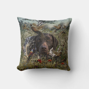 German Shorthaired Pointers Throw Pillow