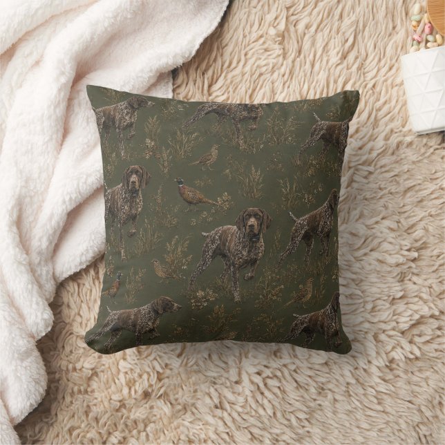 German Shorthaired Pointers  Throw Pillow (Blanket)