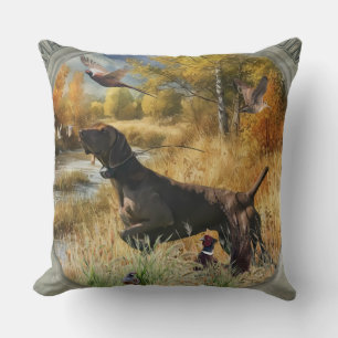 German Shorthaired Pointers Throw Pillow