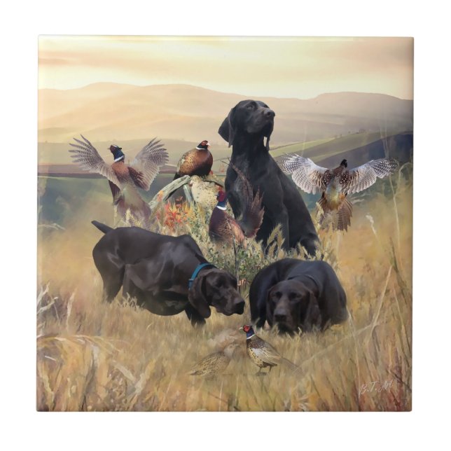 German Shorthaired Pointers  Tile (Front)
