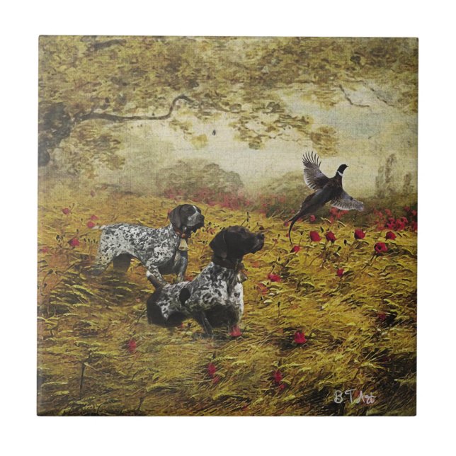 German Shorthaired Pointers Tile (Front)