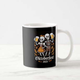 German Skeleton Halloween Lederhosen Funny 2025  Coffee Mug