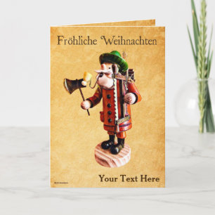 German "Smoker Man" Incense Burner Card