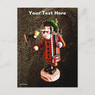 German "Smoker Man" Incense Burner Postcard