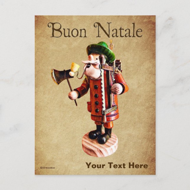 German "Smoker Man" Incense Burner Postcard (Front)