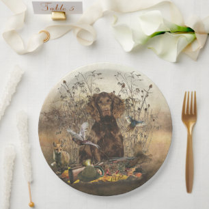 German Spaniel, Wachtelhund        Paper Plate