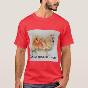 German Spitz Dog 'I Smile Because I Can' Card T-Shirt