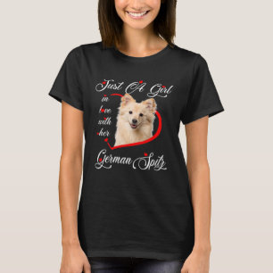 German Spitz Just A Girl In Love With Her Dogs T-Shirt