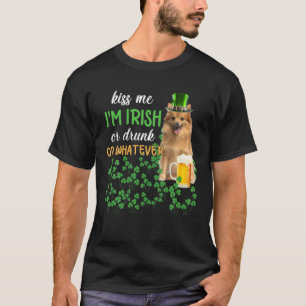 German Spitz Kiss Me I'm Irish Or Drunk Or Whateve T-Shirt