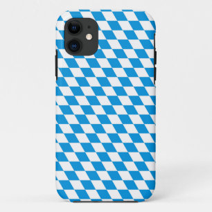 German State Of Bavaria - Flag Colors Pattern iPhone 11 Case