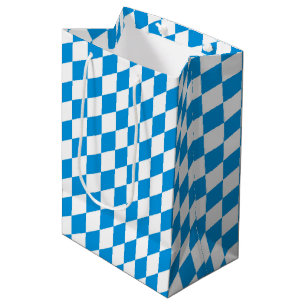 German State Of Bavaria - Flag Colors Pattern Medium Gift Bag