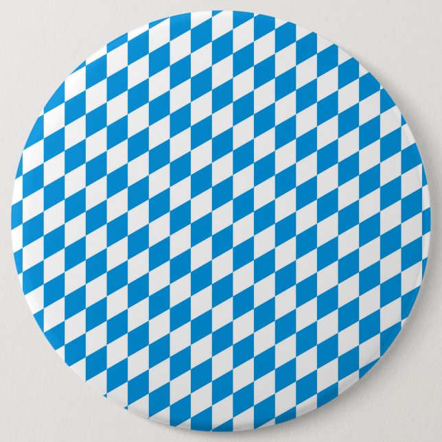 German State Of Bavaria - Flag Colours Pattern 6 Inch Round Button (Front)