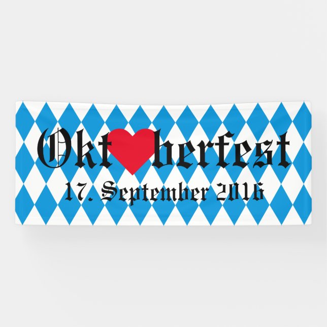 GERMAN STATE OF BAVARIA Flag Colours pattern Banner (Horizontal)