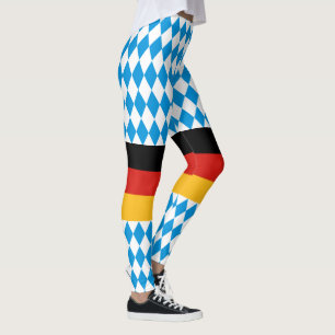 GERMAN STATE OF BAVARIA Flag Colours pattern Leggings