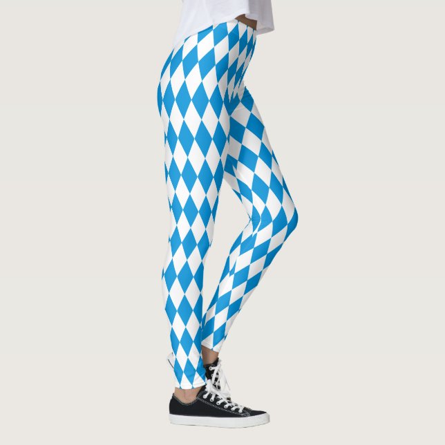 GERMAN STATE OF BAVARIA Flag Colours pattern Leggings (Right)