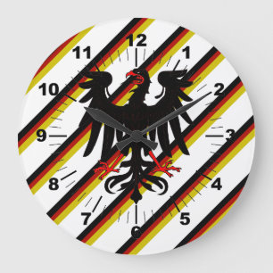 German stripes flag large clock