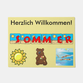 German Summer Welcome Mat