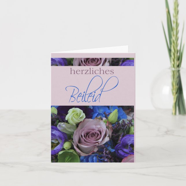 German Sympathy card, Herzliches beileid Card (Front)