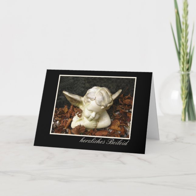 German Sympathy Guardian Angel Card (Front)