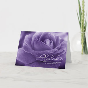 German Sympathy Loss of Father Lavender Rose Card