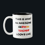 german teacher, amazing Two-Tone coffee mug<br><div class="desc">Impressive german</div>
