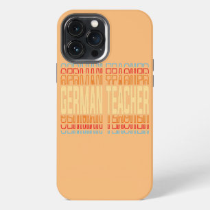 German Teacher Job Title Vintage iPhone 13 Pro Max Case
