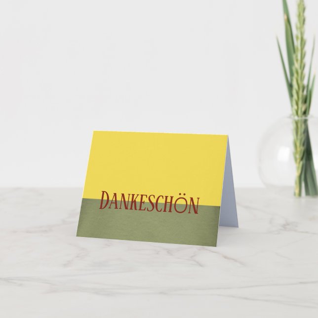 German Thank You Note- Dankeschön (Front)