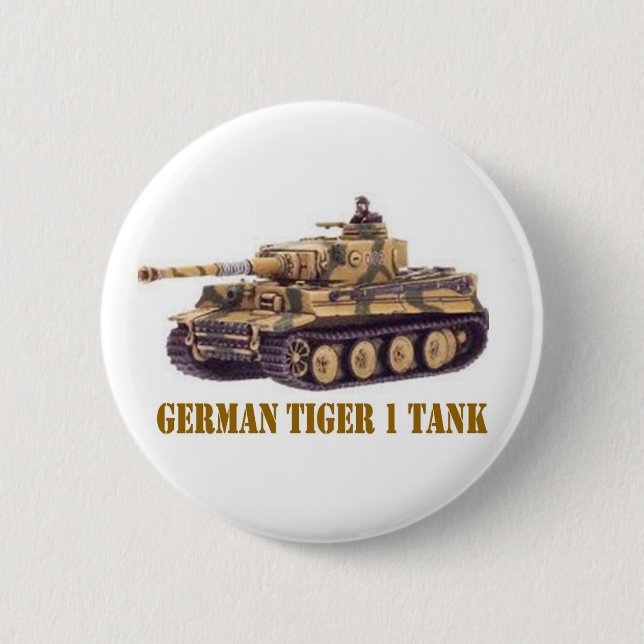 GERMAN TIGER 1 TANK 2 INCH ROUND BUTTON (Front)