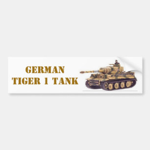 GERMAN TIGER 1 TANK BUMPER STICKER