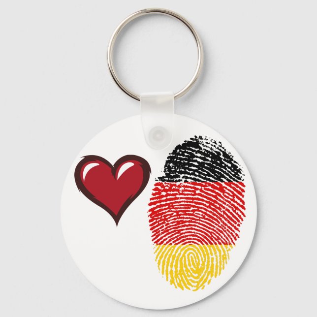 German touch fingerprint flag keychain (Front)