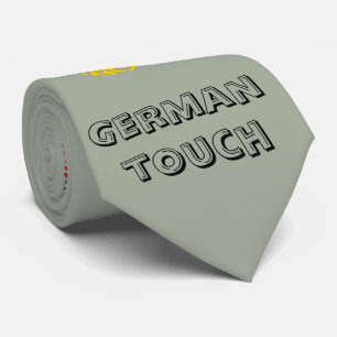 German touch fingerprint flag tie