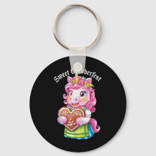 German Unicorn Drindl Funny Kids Sweet Keychain