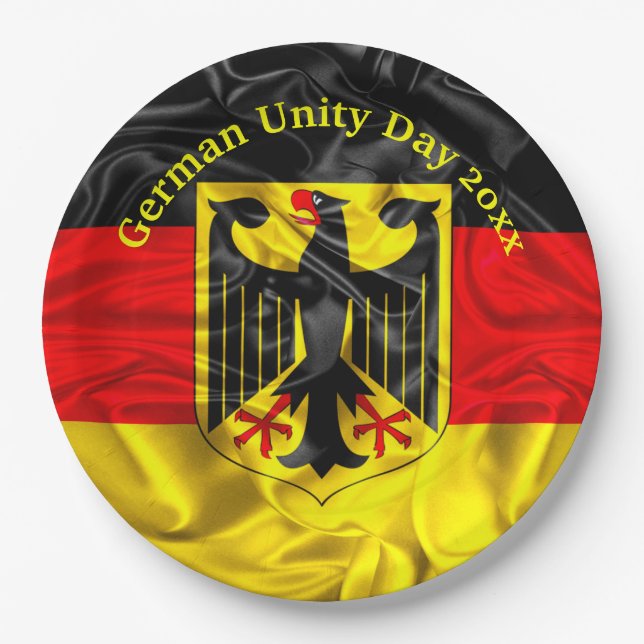 German Unity Day, Germany National Day Paper Plate (Front)