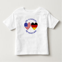 German USA Flag Hearts Country Heritage