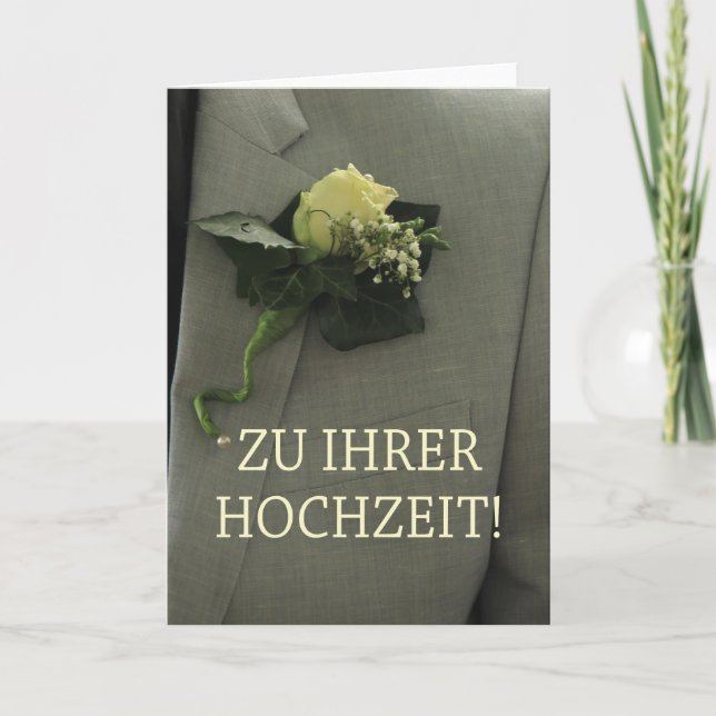 German wedding congratulations card (Front)