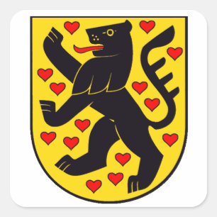 German Weimar Coat Square Sticker